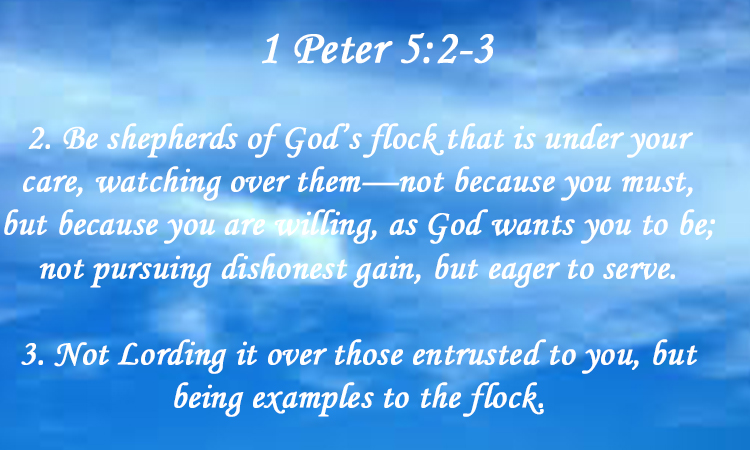 1 Peter 5:2-3