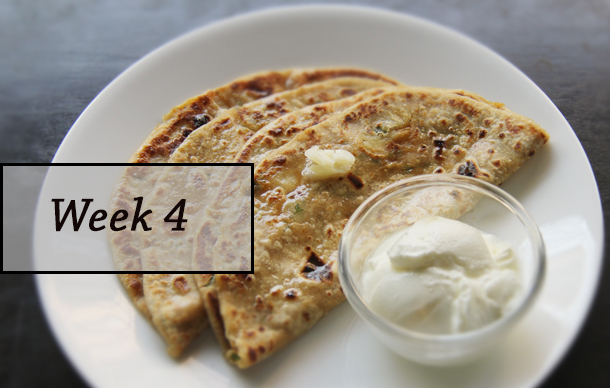 Parantha wit curd