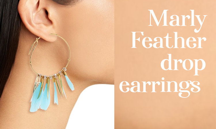 Feather Drop Earring