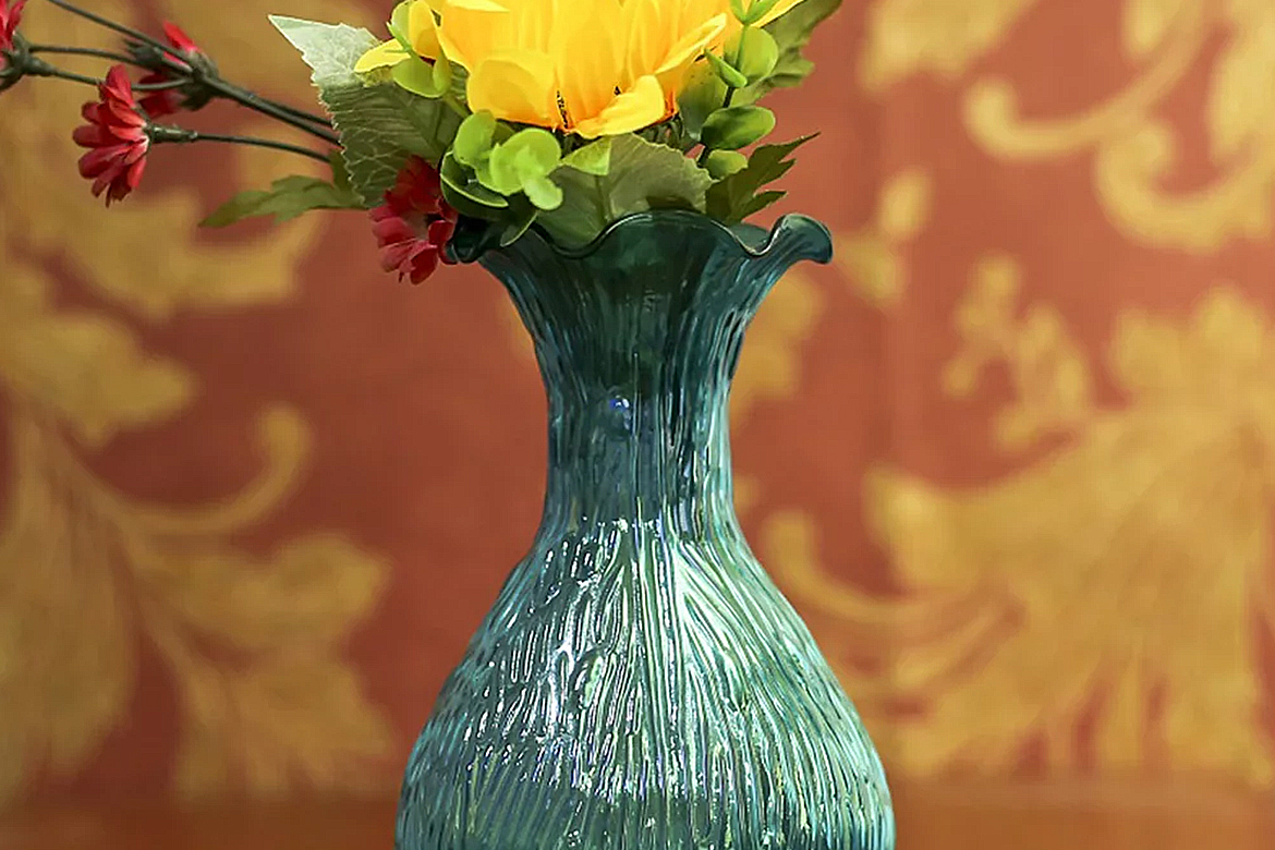 turquoise flower vase