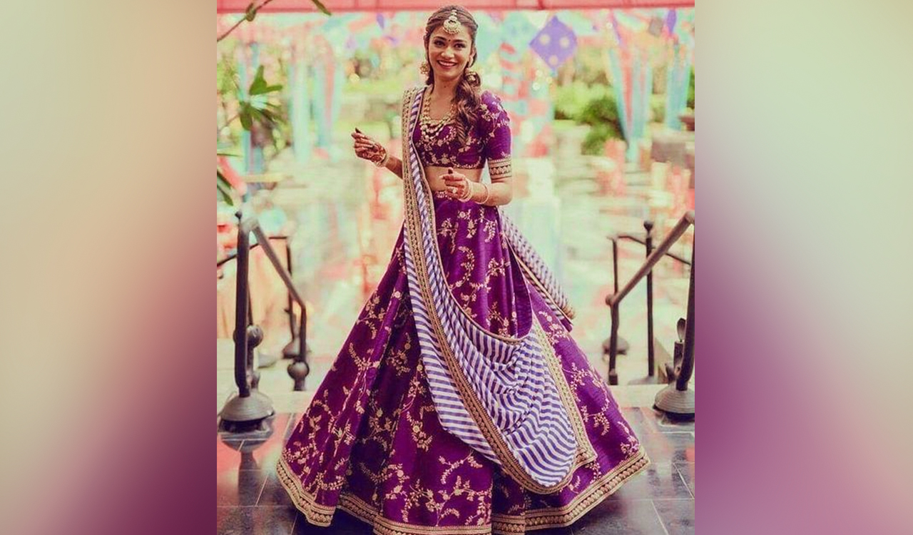 Lehenga Style Sari