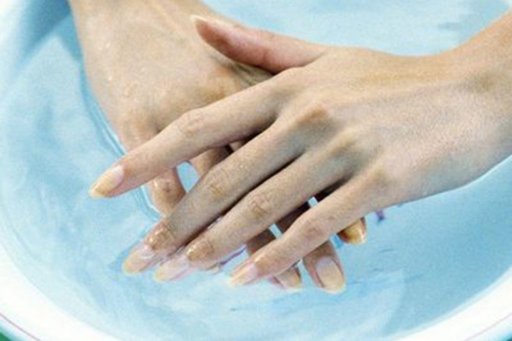 DIY Manicure With Shower Gel