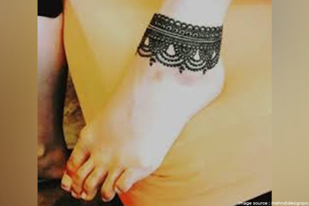 Rajasthani anklet tattoo design